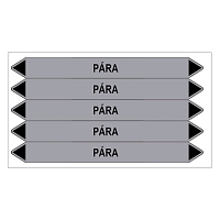 Značení potrubí, pára,5 ks, 150 × 12 mm